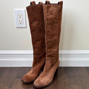 Mimosa Brown Suede Knee High Boots